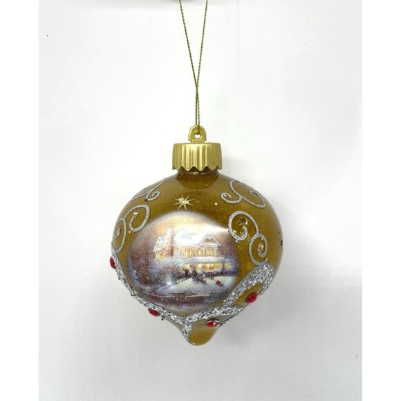 Thomas Kinkade Bradford Exchange Light Up The Season Christmas Ornaments Tested - Picture 13 of 16